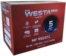Аккумулятор Westa MF 95D31L 90 а/ч (Цена со скидкой 5252 руб! ) в Хабаровске Westa. 90 А.ч., Обратная (левое), производство Корея