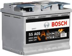 Аккумулятор Bosch S5 A05 AGM 60 а/ч (Цена со скидкой 11398 руб! ) в Хабаровске Bosch. 60 А.ч., Обратная (левое), производство Европа