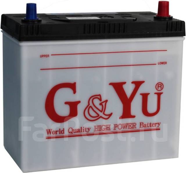 Battery g. Аккумуляторная батарея g&Yu 60b24l. Аккумуляторная батарея Стартерная g&Yu 60b24l. Аккумулятор Yuasa MF 60b24l. АКБ G&Yu 45l 60b24l 430а.