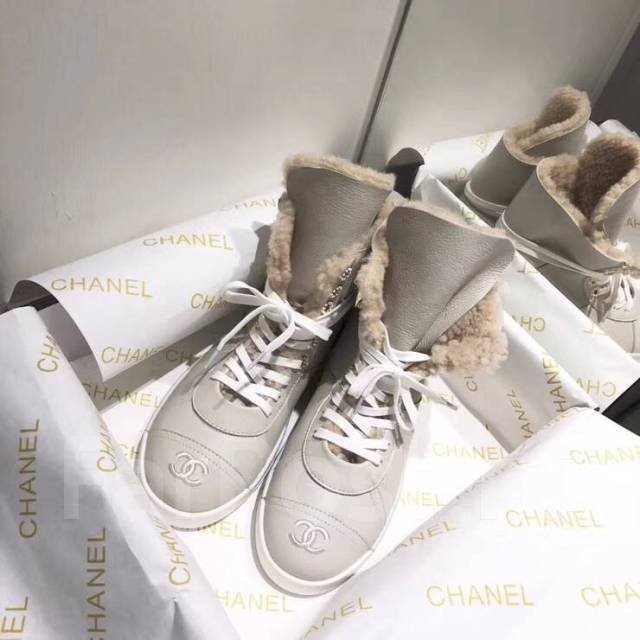 Женские зимние ботинки Chanel, качество люкс, натуральная кожа и мех, 35,  36, 37, 38, 39, 40, новый, под заказ. Цена: 7 000₽ во Владивостоке