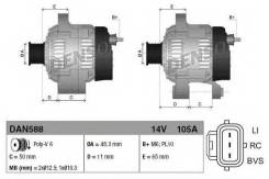  12V 105A FORD Focus 1.6, 1.8 16V 98-04   DAN588 