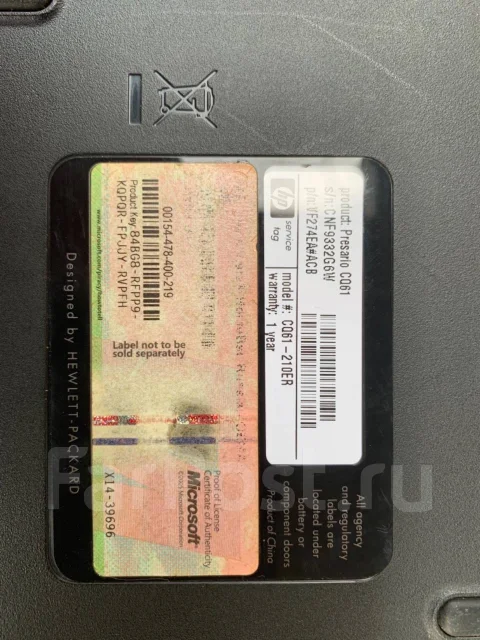 Compaq 610. 17", ��� 256 �� � ������, WiFi: 1, Bluetooth: 1, ����������� �� 39��. ����