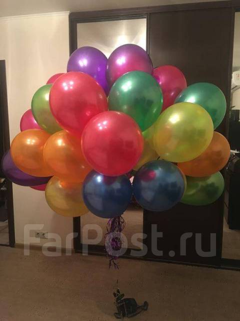 Как выглядят 100 шаров Стильные гелиевые шарики! Воздушные шары), новый, под заказ. Цена: 65 ₽ во Влади