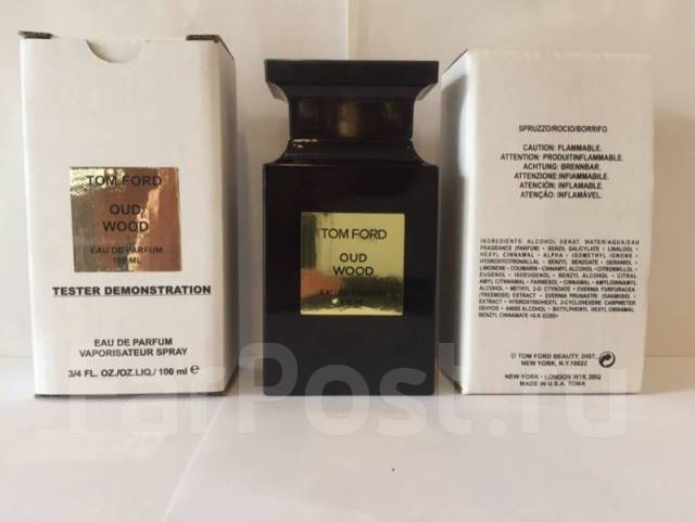 Мужские тестеры Tom Ford Oud Wood 100ml edP tester, в наличии. Цена: 5 500₽  во Владивостоке