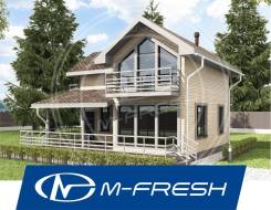 M-fresh Jessica (Проект Г-образного каркасного дома с террасой! ). 100-200 кв. м., 2 этажа, 4 комнаты, каркас