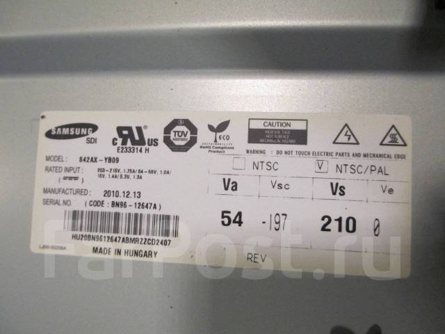 Samsung ps42c433a4w схема