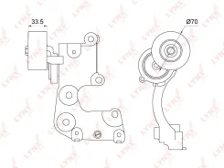 ���������� ������������� ����� ��� Lexus IS, Toyota Sienna, Lexus RX LYNXauto PT-3223 PT3223 ����