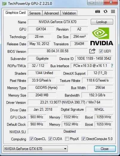 GeForce GTX 670 ����