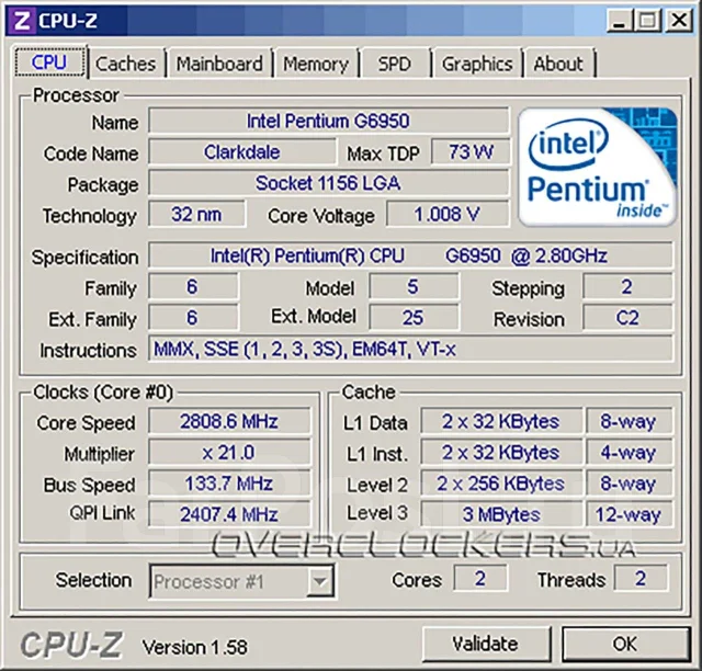 Intel Pentium G6950 ����