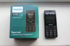 Philips Xenium E116. �/�, ������, 3G, Dual-SIM, ��������� ����