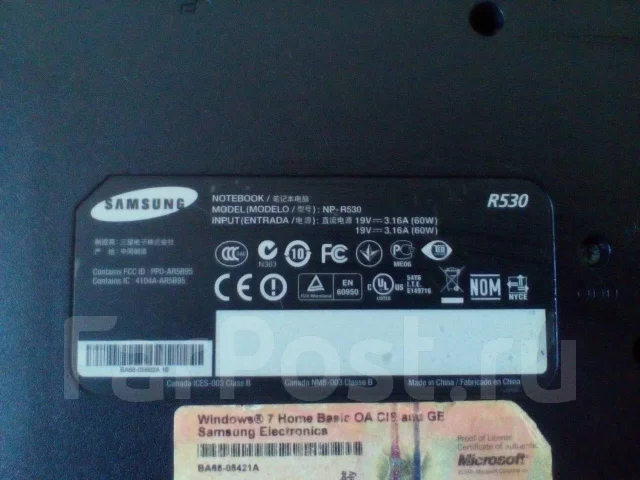 Samsung R530. 2,1����, ��� 3072 ��, ���� 170���, WiFi: 1, Bluetooth: 1, ����������� �� 2��. ����