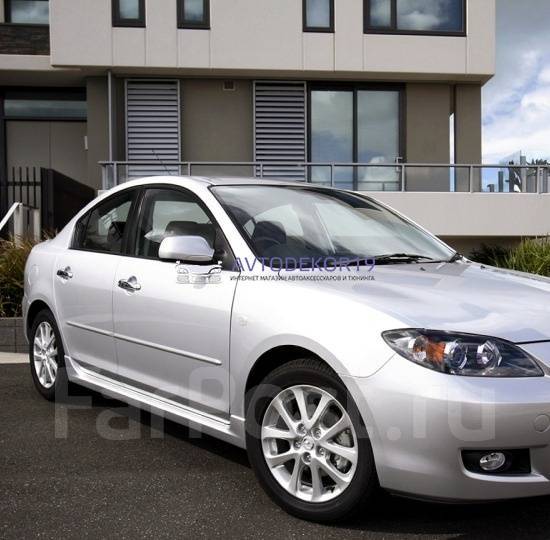 Пластиковые накладки на пороги Mazda 3 (Мазда 3) bk 2004-2009г купить в ...