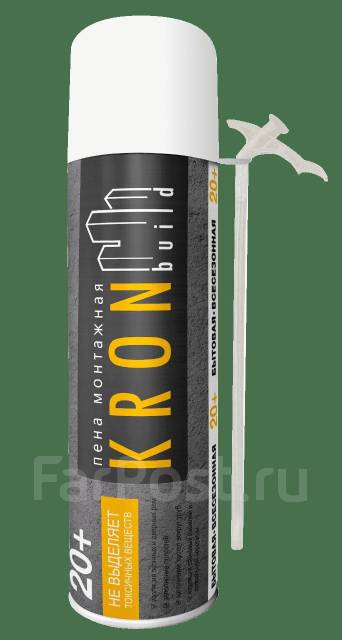 Бытовая всесезонная монтажная пена KRON build 20+ - Тепло, гидро ...
