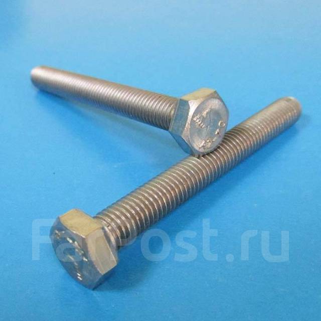Болт нержавеющий, полная резьба М12 х 100мм (1шт. ) - Крепеж и метизы ...