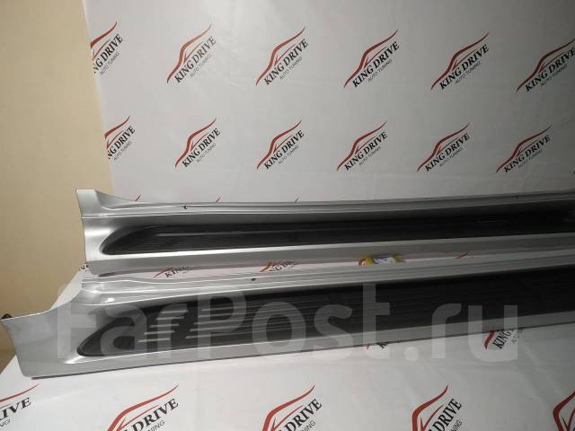 Пороги серые в стиле Lexus на Toyota Land Cruiser Prado 150 2008-2021 ...