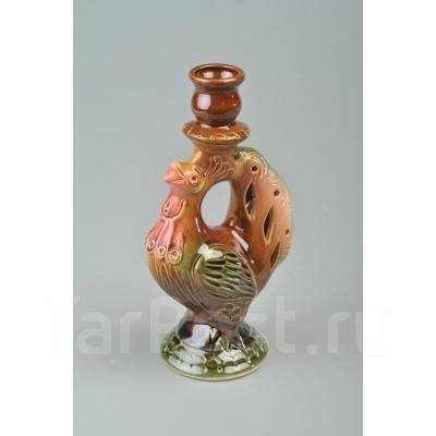 Подсвечник керамический. Петух - Сувениры во Владивостоке