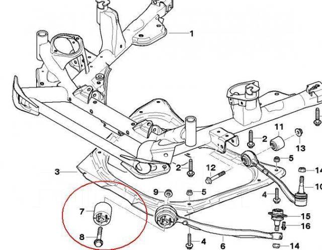 Схема передней подвески bmw e34