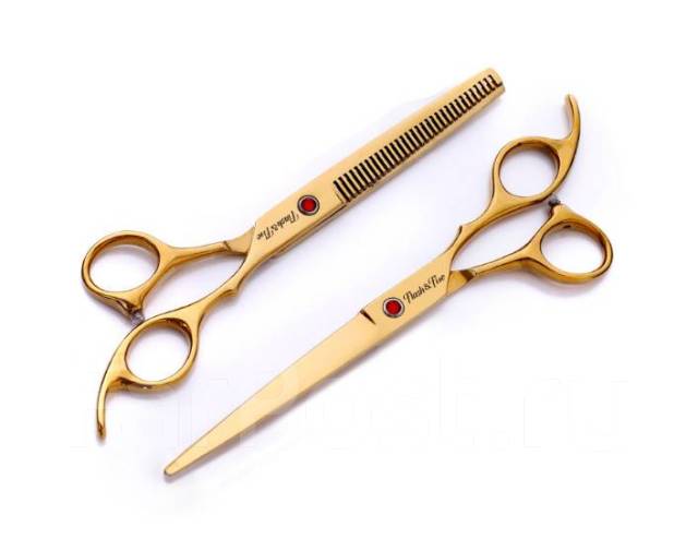 Ножницы для стрижки животных(набор грумера). Сталь Япония, собак, кошек ...