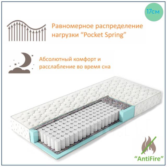 Eco Light - Матрас ортопедический 120х200х17см с защитой периметра ...