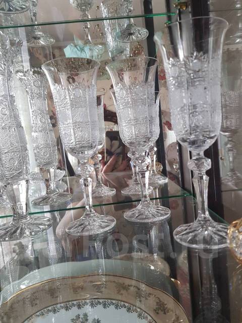 Хрустальные фужеры для шампанского, новый, в наличии. Цена: 10 000₽ во ...