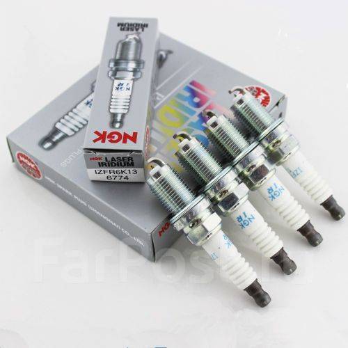 Комплект свечей зажигания иридиевых NGK 6774 IZFR6K-13 Honda Fit - 4шт ...