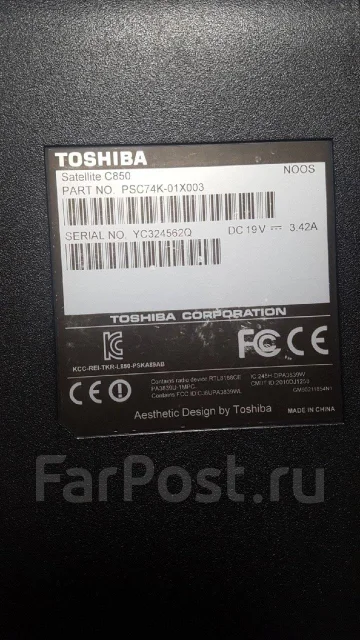 Toshiba Satellite C850. 15.6", 2����, ���� 465���, WiFi: 1, Bluetooth: 1 ����