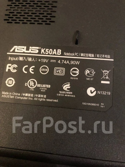 Asus K50AB. 15", 2,3����, ���� 300���, WiFi: 1, Bluetooth: 1 ����