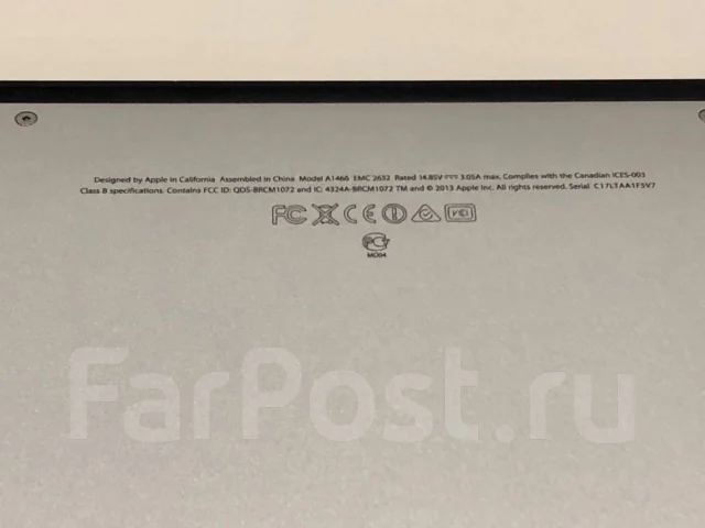 Apple MacBook Air 13 2013 Mid MD760. 13", 1,3����, ��� 64 �� � ������, ���� 128���, WiFi: 1, Bluetooth: 1, ����������� �� 10��. ����