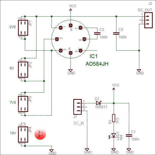 Ad584 схема включения