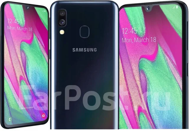 Samsung Galaxy A40. �����, �����, ������, 3G, 4G LTE, Dual-SIM, NFC ����