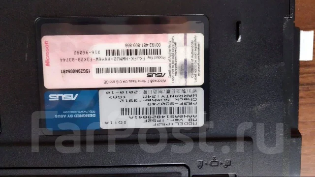 Asus P52F. 14", 2,4����, ��� 3072 ��, ���� 500���, WiFi: 1, Bluetooth: 1, ����������� �� 1��. ����