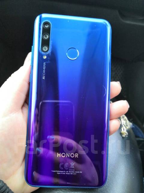 Honor 10i 128gb, моноблок, синий, 3G, 4G LTE, Dual-SIM, NFC, б/у, в ...