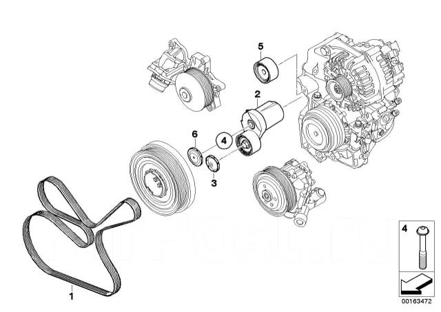 Бмв х5 ремень генератора схема