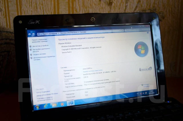 Asus Eee PC 1005HA. 10.1", 1,6����, ��� 2048 ��, ���� 160���, WiFi: 1, Bluetooth: 1, ����������� �� 5��. ����