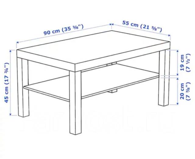 Журнальный стол икеа лакк размеры