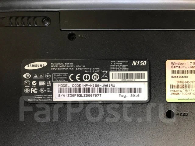 Samsung N150. WiFi: 1, Bluetooth: 1 ����