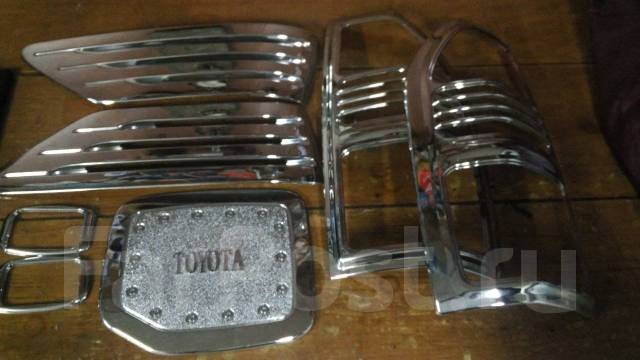 накладки хром для land cruiser prado 90, 95 (96-02) комплект. хромовые накладки прадо 90 95. прадо 150 хром накладки. накладки фонарей хром toyota land cruiser prado 95.