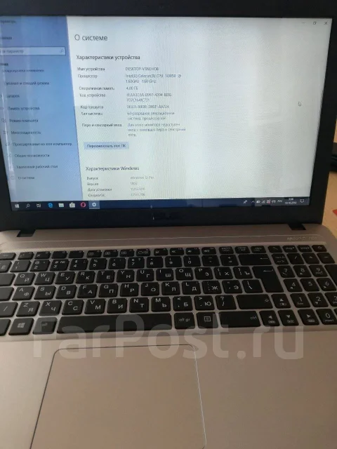 Asus X540S. 15.6", 1,6����, ��� 4 ��, ���� 500���, WiFi: 1, Bluetooth: 1, ����������� �� 6��. ����