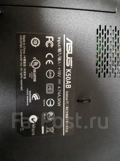 Asus K50AB. 15.6", 2,1����, ��� 4 ��, ���� 320���, WiFi: 1, Bluetooth: 1, ����������� �� 1��. ����