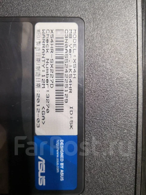 Asus X54H. 15.6", 1,6����, ��� 2048 ��, ���� 500���, WiFi: 1, ����������� �� 1��. ����
