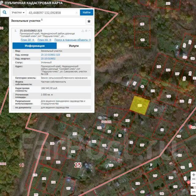 Кадастровая карта надеждинского района приморского края
