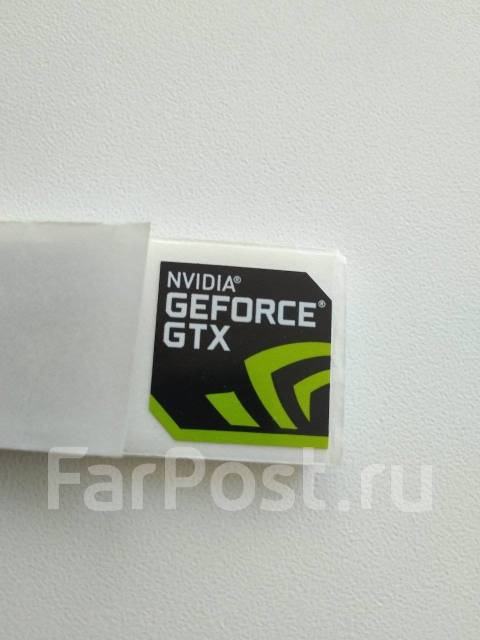 Nvidia Geforce GTX - логотип наклейка, новый, в наличии. Цена: 50₽ во ...