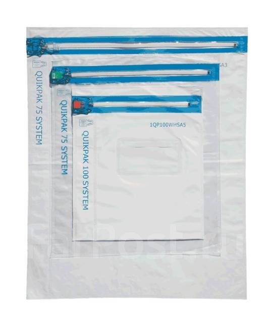 Сейф-контейнер многоразового использования с молнией Квикпак А3, А4, А5 ...