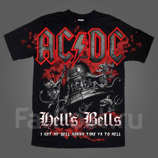 I got mine. Футболка AC DC Hells Bells. Футболка AC DC Hells Bells мужская. Футболка AC DC С чёртиком. Майка группа AC DC.