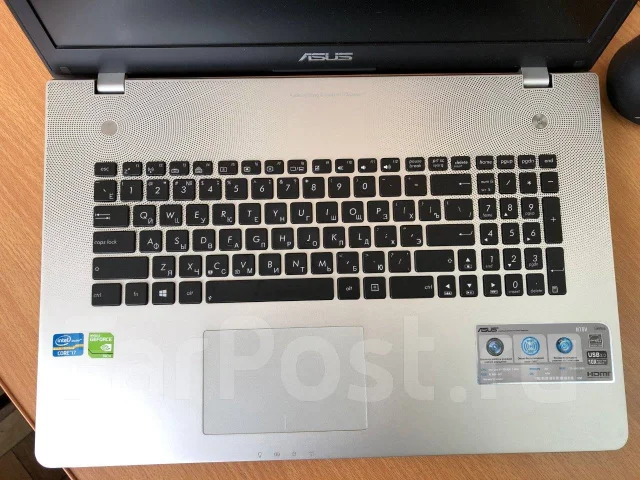 Asus N76VB. 17.3", 2,4����, ��� 8 ��, ���� 1 000���, WiFi: 1, Bluetooth: 1, ����������� �� 4��. ����