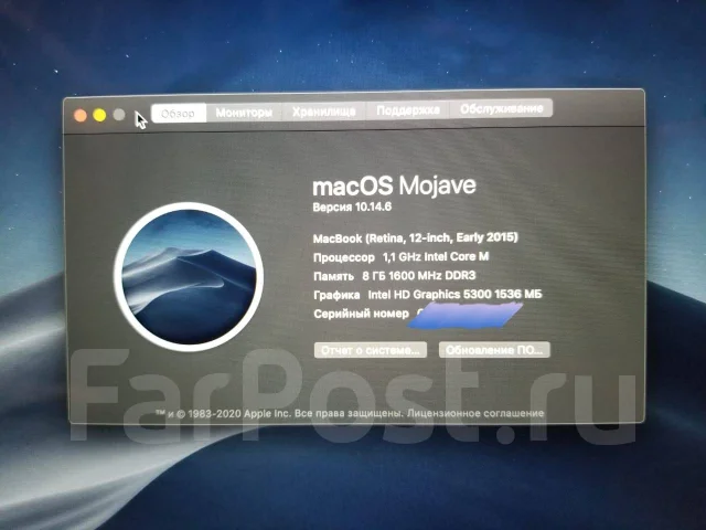 Apple MacBook 12. 12", 2,4����, ��� 8 ��, ���� 256���, WiFi: 1, Bluetooth: 1, ����������� �� 6��. ����