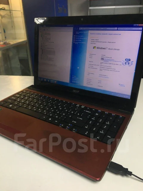 Acer Aspire 5750G. 15.6", 2,3����, ��� 8 ��, ���� 120���, WiFi: 1, Bluetooth: 1, ����������� �� 2��. ����