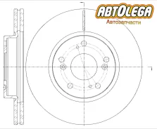 ���� ��������� G-brake Honda Civic FD#, Accord CM# CL# Stream RN CR-V GR-20350 ����