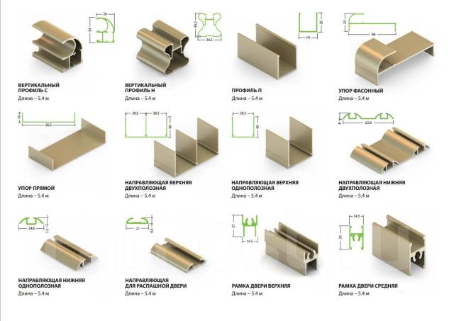 Профиль для шкафов купе | Купить в Екатеринбурге алюминиевый профиль для дверей шкафов купе ТАНДЕМ