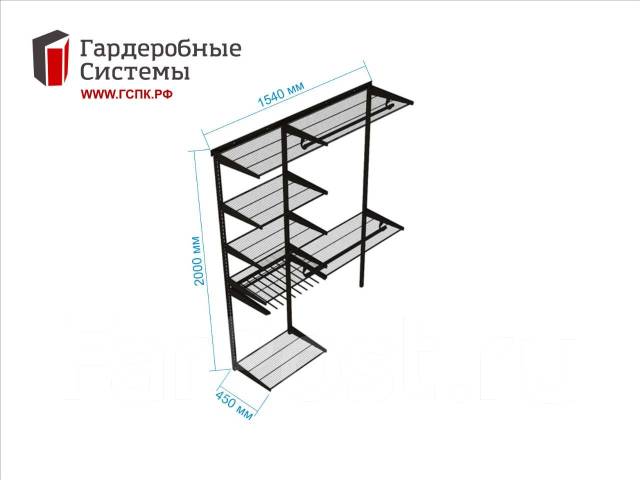 Ширина гардеробной стойки